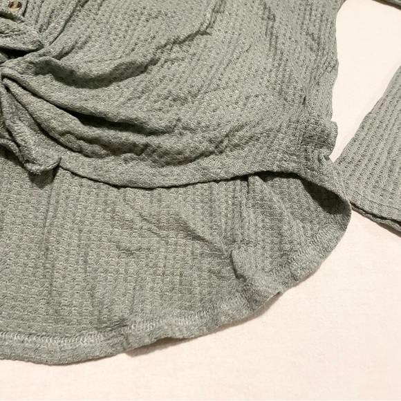 Charlotte Russe Womens Button Up Tie Up Long Sleeve Top Size XL - Picture 9 of 16